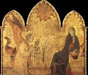 Simone Martini Detail of the Annunciation and two saints oil painting